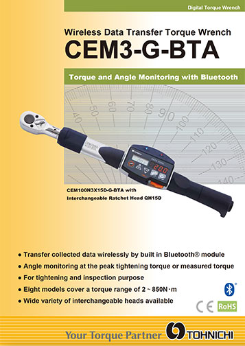 CEM3-G-BTA Digital Type Torque Wrench with Bluetooth